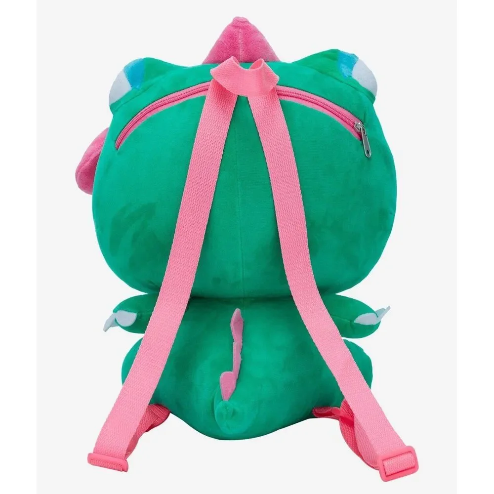 Hello Kitty Kaiju Green Cosplay‎ Plush Backpack NWT